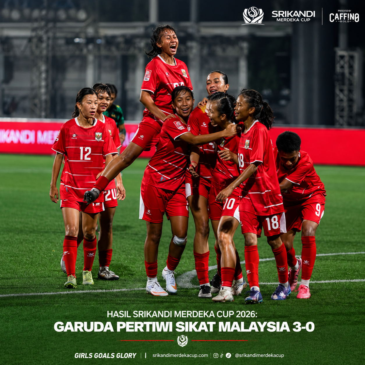 Garuda Pertiwi Tampil Perkasa, Malaysia U-16 Takluk 3-0 di Srikandi Merdeka Cup 2026