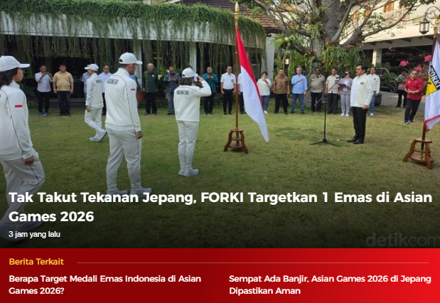 Tak Takut Tekanan Jepang, FORKI Targetkan Satu Medali Emas di Asian Games 2026