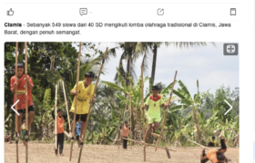 Serunya 549 Siswa di Ciamis Adu Ketangkasan dalam Lomba Olahraga Tradisional